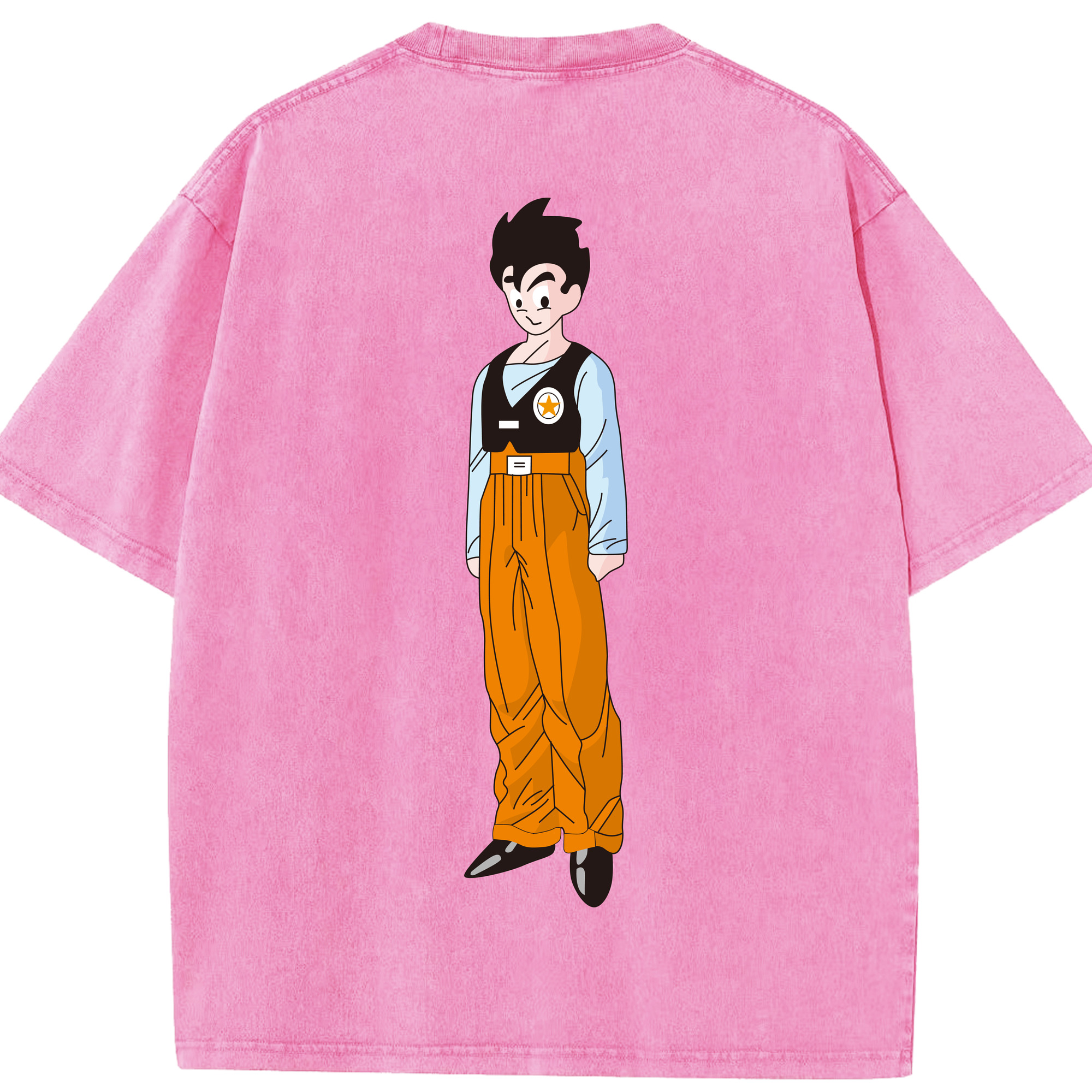 （画像用） ドラゴンボール DRAGON BALL 綿100% ヴィンテージ風 半袖Tシャツ（背面プリント）
